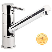 Змішувач HF Ø35 для кухні излив прямий 210мм на шпильці AQUATICA (HF-2B217C) (9705100)