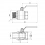 Кран шаровой SD Plus 2" ВН для воды (рычаг) SD605W50