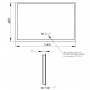 Зеркало Qtap Mideya 1000х600 (DC-F615) с LED-подсветкой и антизапотеванием QT2078F615W