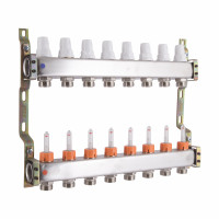 Коллектор с расходомерами (нерж.) 3/4"х8 Icma № К073