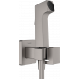 HANSGROHE E гигиенический душ, со шлангом 1,25 м и держателем, цвет шлифованный черный хром