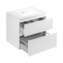 Комплект Qtap Albatross 710х725х460 White тумба подвесная + раковина врезная  QT0172TP700D3070CW