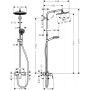 Crometta S 240 1jet Showerpipe Душова система з одноважiльнийним змішувачем, хром