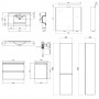Комплект мебели для ванной Qtap Albatross тумба с раковиной + зеркальный шкаф + пенал QT044AL42958