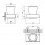 Стакан с держателем Qtap Scorpio настенный QTSTK6102103C Chrome (Sklenka)