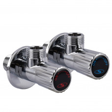 !!Набір кранів кутових кераміка SOLOMON EXCLUSIVE 1/2″X1/2″ 9889  (CHROM) (комплект2шт.) !!Набір кранів кутових кераміка SOLOMON EXCLUSIVE 1/2″X1/2″ 9889  (CHROM) (комплект2шт.)