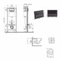 Готове рішення Qtap для ванної кімнати: підвісний унітаз Jay Ultra Quiet 520x360x320 + комплект інсталяції Nest 4 в 1 (лінійна клавіша Black mat)