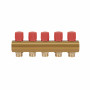 Колектор Icma з регулювальними вентилями 1" 5 виходів №1105 (Red)