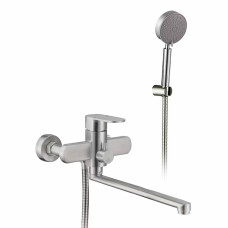 Смеситель для ванны Lidz Luna 005 (c душевым гарнитуром) (k35) LDLUN005NKS46093 Nickel