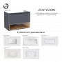 Тумба подвесная Qtap Robin 800х580х437 Graphite/Whitish oak QT1374TPВ8002GWO