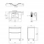 Комплект Qtap Scorpio 810х825х460 White тумба підлогова + раковина урізна  QT1471TNВ8013080CW