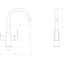 Смеситель для кухни под осмос Globus Lux LAZER GLLR-0999-8-STSTEEL