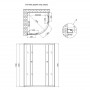 Фіксоване скло Lidz Latwa SC90x90.SAT.MID.GR Душова кабіна напівкругла, для серед. піддону, висота 175 см, скло тон. 4 мм, без піддону