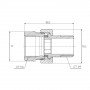 Сгон "Американка" SD Forte 1" 1/4 прямой SF190W32