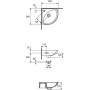 Умивальник кутовий Cersanit SIGMA 35