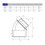 Коліно перехідне 45° ПВХ Hidroten 1002155, зовнішнє різьблення, d63 мм, 2"