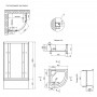 Набор Lidz душевая кабина Latwa SC80x80.SAT.HIGH.GR, стекло тонированное 4 мм + поддон с панелью Kupala