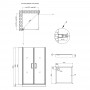 Набір Qtap душова кабіна Gemini CRM1099SC Clear 2020x900x900 мм + піддон Tern 309912C 90x90x12 см з сифоном