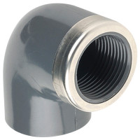 Угол ПВХ Hidroten 1002164, 90°, с метал. кольцом, d50-1 1/2"