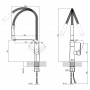 Змішувач для кухні Qtap Kuchyne з гнучким виливом QTKUC91107AC Chrome