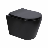Унитаз подвесной Qtap Scorpio Ultra Quiet с сиденьем с сиденьем Soft-Close MATT BLACK QT14332380AMB