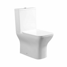 Унитаз напольный Qtap Aries Rimless безободковый с сиденьем Soft-close WHITE QT03228302W
