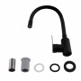 Змішувач для кухні Brinex Pure 015F3 з гнучким виливом   Black Matt BRIPUR015F3BLM