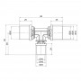 Тройник пресс Icma 26х16х26 №406