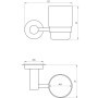 Стакан одинарний Globus Lux BS8409 чорний матовий SUS304