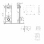 Готове рішення Qtap для ванної кімнати: підвісний унітаз Crow Ultra Quiet 520x360x290 + комплект інсталяції Nest 4 в 1 (лінійна клавіша White)