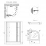 Набор Lidz душевая кабина Wieza SC90x90.SAT.LOW.L, стекло Linie 4 мм + поддон Kupala