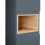 Пенал подвесной Qtap Robin N 350х1650х316 Graphite/Whitish oak QT1376PP16520RGWO