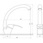 Смеситель для кухни EcoMix ENERGO P-GEP-203S