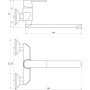 Смеситель для кухни со стены Globus Lux Laguna GLA-0104-10-BB