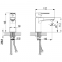 Смеситель LIRI Ø35 для раковины литой на шпильке CORSO (DF-2A140C) (9632000)