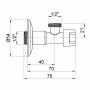 Кран приборный буксовый Icma 1/2" угловой №519