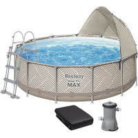 Каркасний басейн Bestway 561FY (396х107 см) з картриджним фільтром, драбиною, тентом і навісом