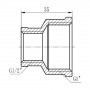 Муфта редукційна SD Forte 1"х1/2" ВВ SF3572515