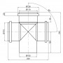 Хрестовина каналізаційна TA Sewage 110, 90°