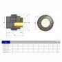 Муфта ПВХ Effast RGRBND063G.N переходная с наружной резьбой, латунь d63x2"