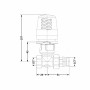Кран радіаторний термостатичний Icma 1/2"ВЗ прямий №765+940 82765AD06940