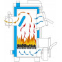 Котел твердопаливний Тівер КТ-30 Е (з вентилятором та контролером) 5 мм сталь