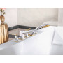 METROPOL Classic смеситель на край ванны, на 4 отверстия, с рычажными рукоятками, хром/золото