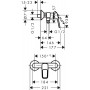 LOGIS LOOP змiшувач для душу одноважiльний, хром