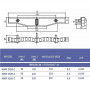 Переливная решетка Kripsol NMR 2520.C с тройным соединением 245х20 мм