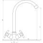 Смеситель для кухни DOMINO DK-H1-2N-Chrom