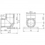 Уголок настенный SD Forte 1/2" ВВ SF37115