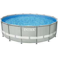 Каркасный бассейн Intex 26756 Premium (610х132 см) с картиджным фильтром, лестницей, подложкой и тентом