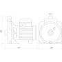 Насос вiдцентровий SAER CM 1C 2,2 кВт (8 м3/год, 59 м) однофазний