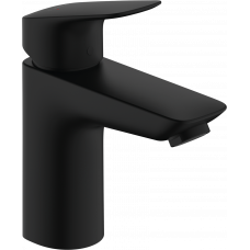LOGIS  Смеситель для умывальника 100, однорычажный, с клапаном push-open, цвет черный матовый